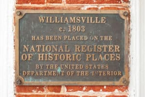 Williamsville c. 1803 has been placed on the National Register of Historic Places by the United States of the Interior